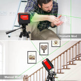 KOBB KBL92G 30M Profesyonel Yatay ve Dikey Otomatik Hizalamalı Yeşil Çapraz Çizgi Lazer,Noktalı Şakül Lazer Distomat - Onivias